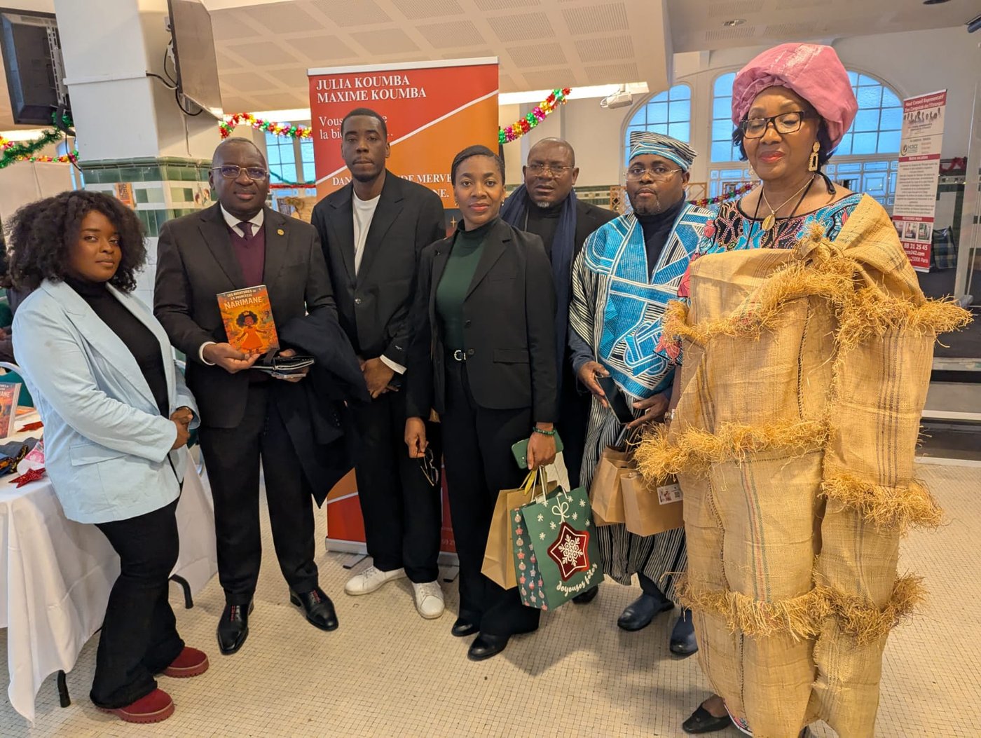 Julia et Maxime Koumba avec la délégation congolaise, Marché de Noël congolais 2025